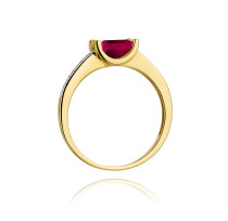 W-105 RUBIN - Pierścionek z rubinem i brylantami W-105, rubin 0,80ct