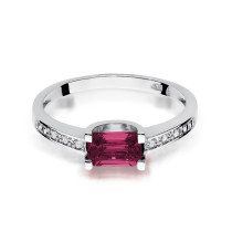 W-105 RUBIN - Pierścionek z rubinem i brylantami W-105, rubin 0,80ct