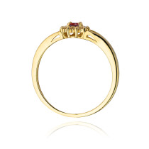 W-185  RUBIN 0,15CT BRYLANT 0,09 - Pierścionek z Rubinem i brylantami  W-185  0,09ct Rubin 0,15CT