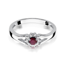 W-185  RUBIN 0,15CT BRYLANT 0,09 - Pierścionek z Rubinem i brylantami  W-185  0,09ct Rubin 0,15CT