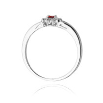 W-185  RUBIN 0,15CT BRYLANT 0,09 - Pierścionek z Rubinem i brylantami  W-185  0,09ct Rubin 0,15CT