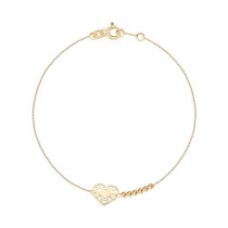 ZW-X-000-N18-DA17837 - Bransoletka złota - serce ZW-X-000-N18-DA17837