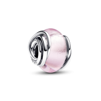 793241C00 - Charms ze srebra i różowego szkła Murano 793241C00