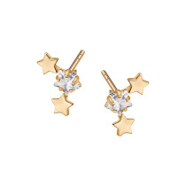 ZW-X-000-N00-FB19080 - Kolczyki złote z cyrkoniami - gwiazdy ZW-X-000-N00-FB19080