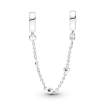 791688C01-05 - Potrójny łańcuszek bezpieczeństwa z niebieskim kamieniem 791688C01-05